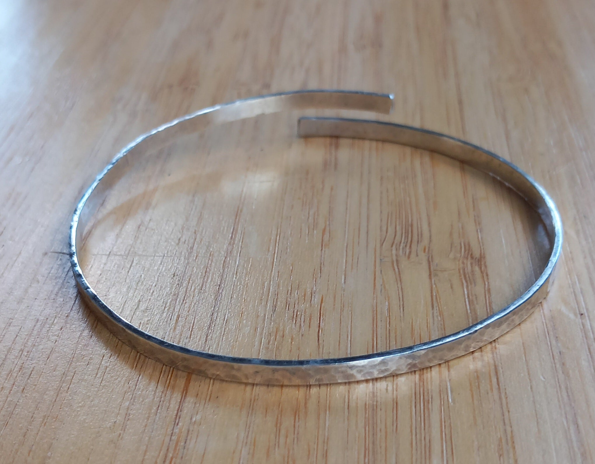 Textured Sterling Silver Wrap Bangle