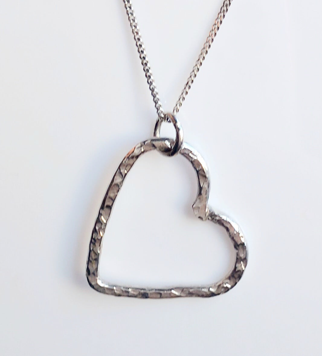 Silver Open Heart Earrings