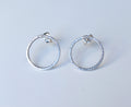 Silver Circle of Love Stud Earrings