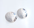 Textured Silver Dome Earrings