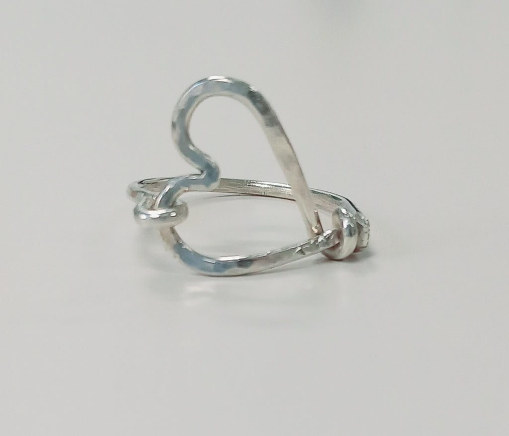 Sterling Silver Open Heart Ring