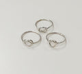 Silver Twist Heart Ring 