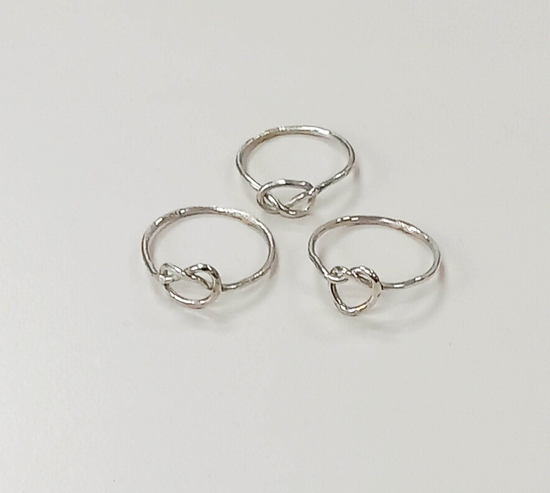 Silver Twist Heart Ring 