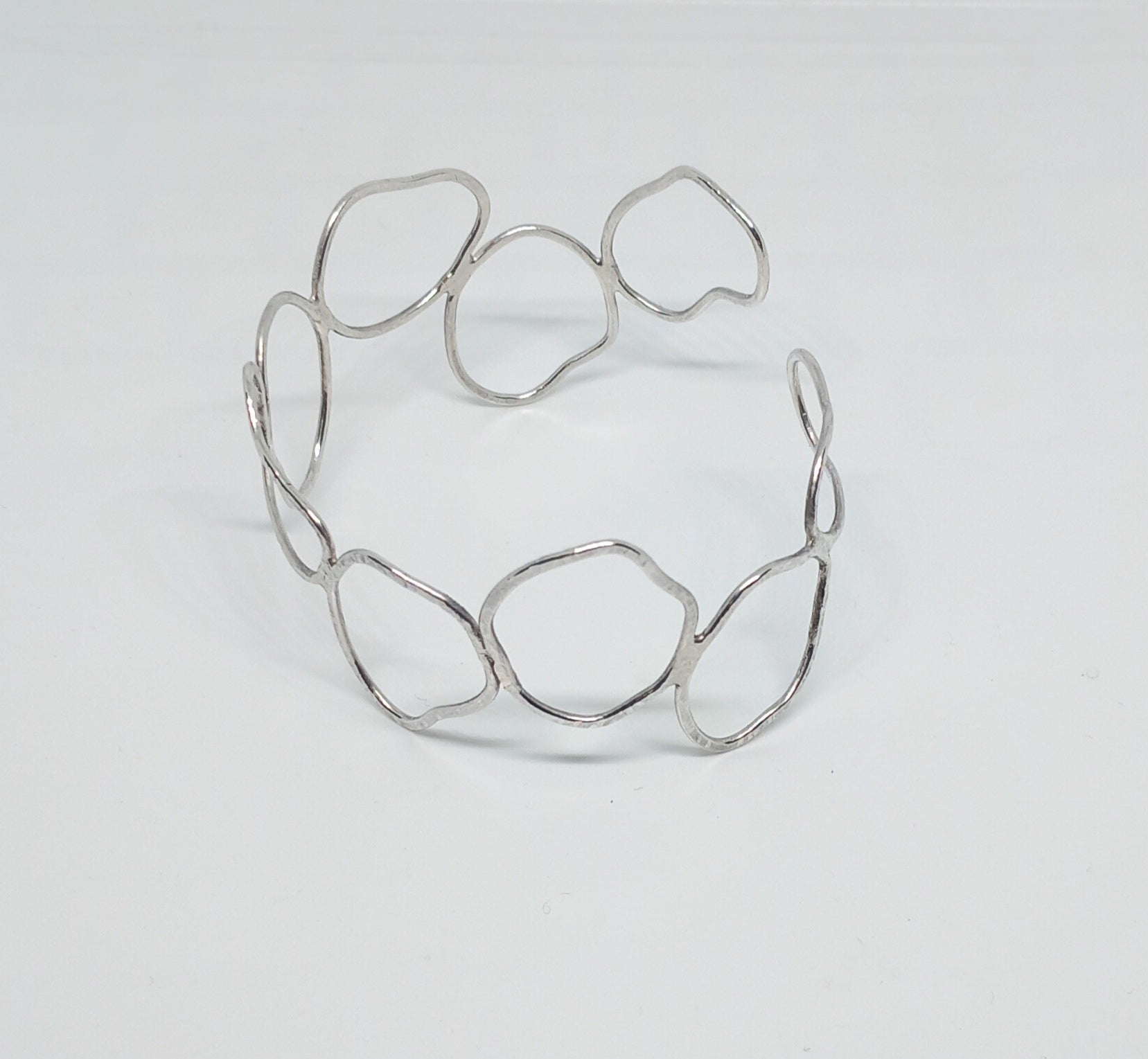 Sterling Silver Sculptural Organic Bracelet