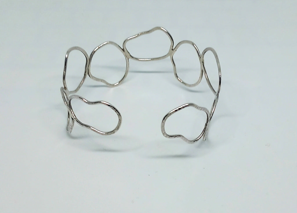 Sterling Silver Sculptural Organic Bracelet
