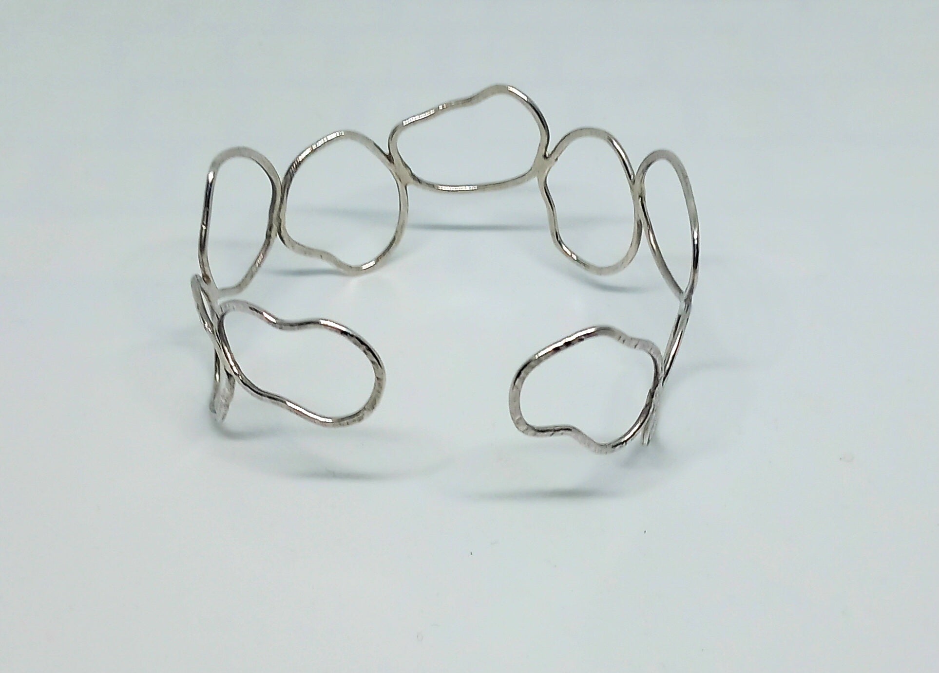 Sterling Silver Sculptural Organic Bracelet