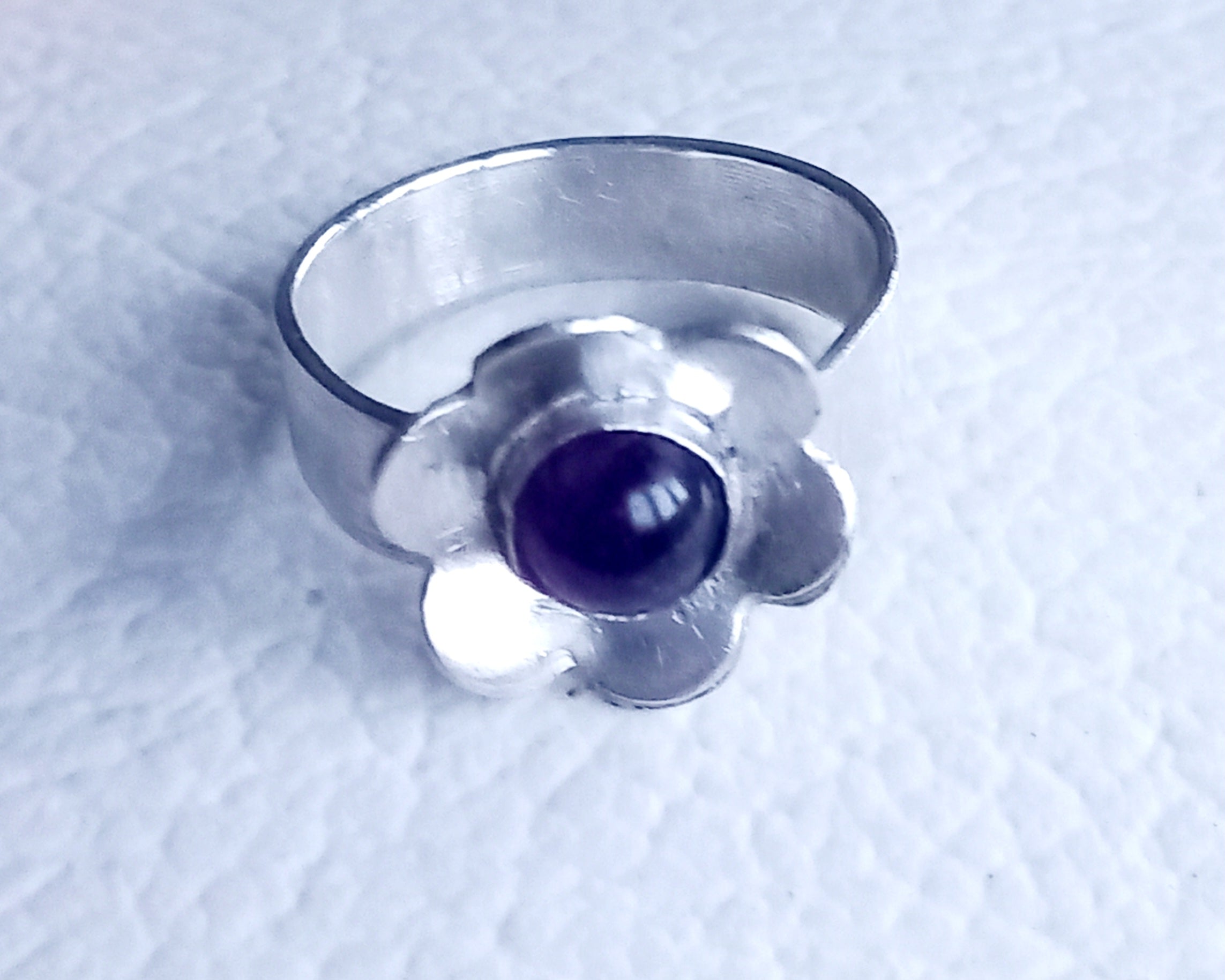 Gemstone Flower Ring