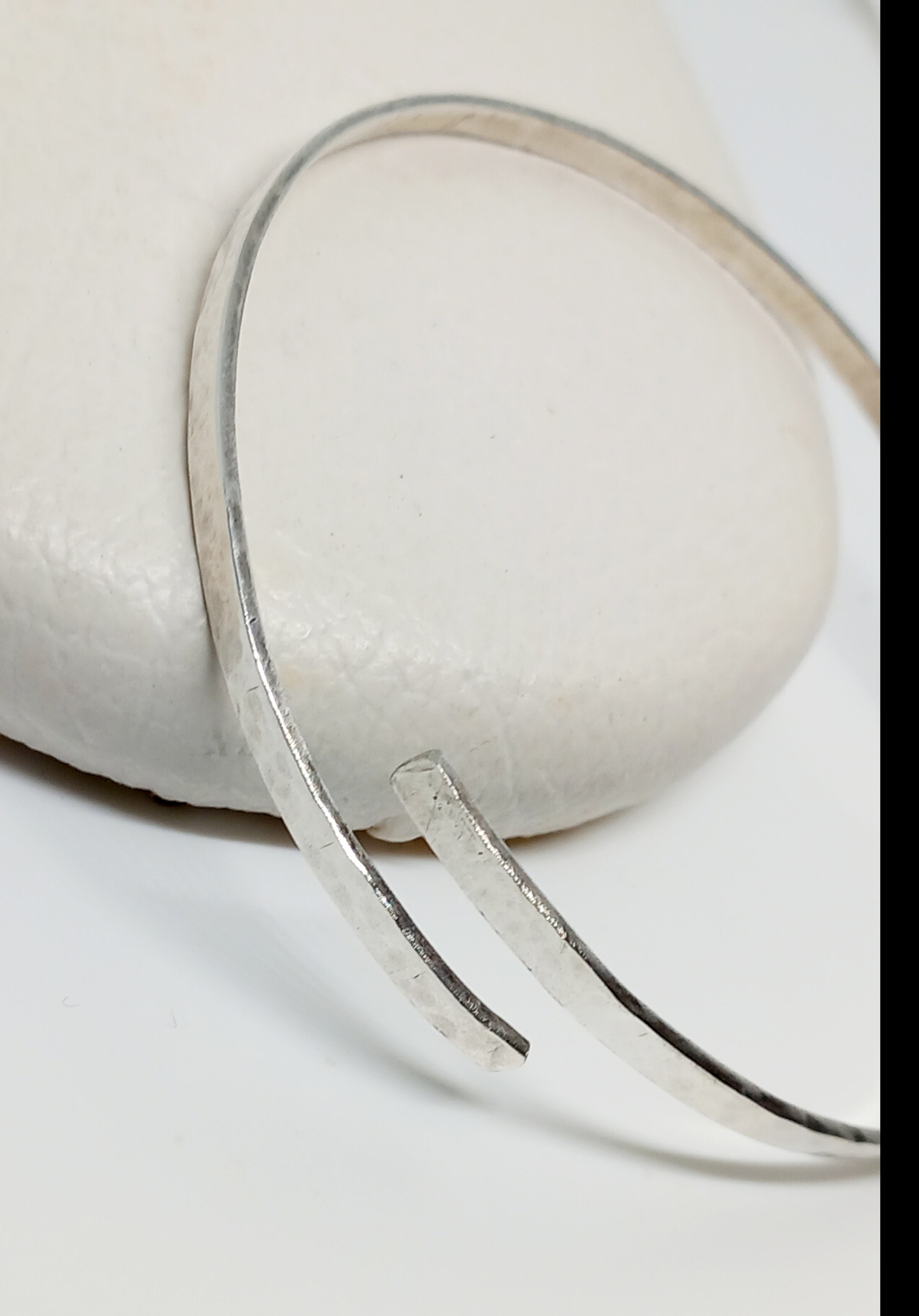 Textured Sterling Silver Wrap Bangle