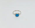 Natural Turquoise Square Gemstone Ring