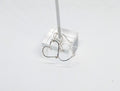 Silver Open Heart Earrings