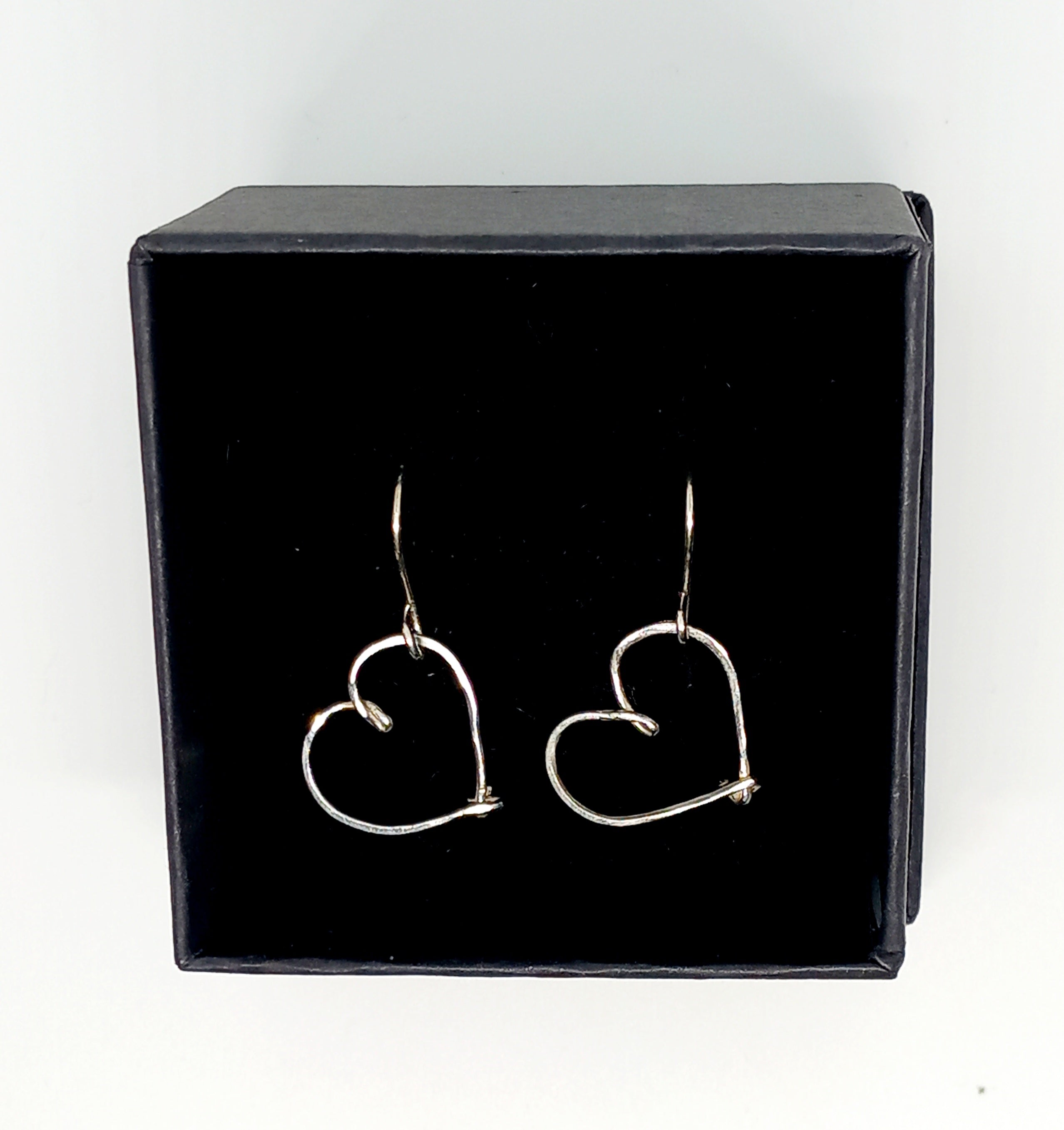 Silver Open Heart Earrings