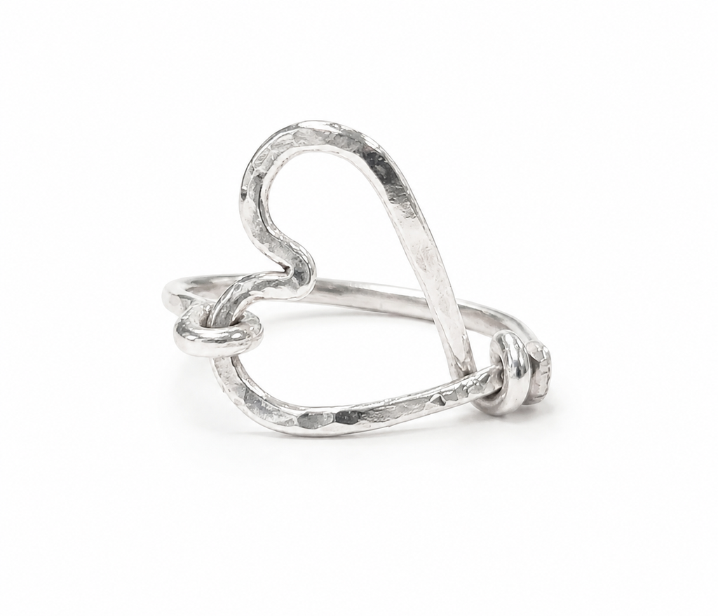 Sterling Silver Open Heart Ring
