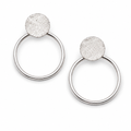Sterling Silver Textured Disc Earrings