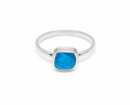 Natural Turquoise Square Gemstone Ring
