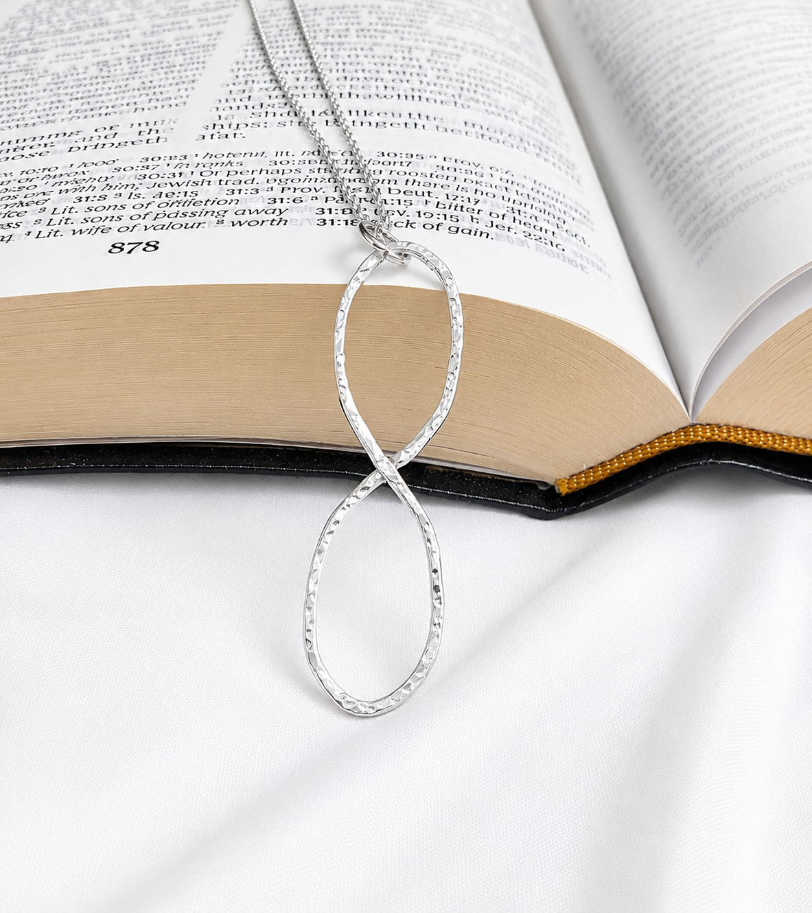 Handcrafted Sterling Silver Infinity Necklace