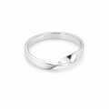 Silver Centre Twist Ring