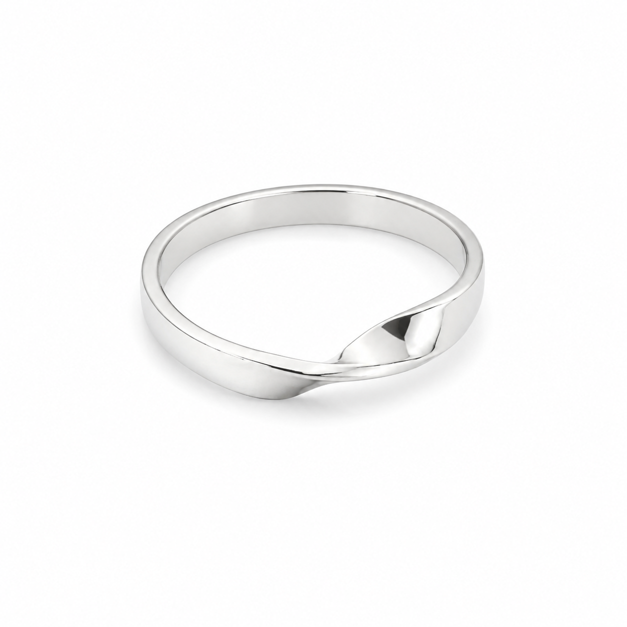 Silver Centre Twist Ring