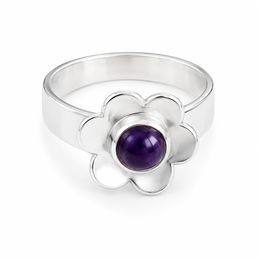Gemstone Flower Ring