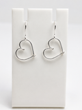 Silver Open Heart Earrings