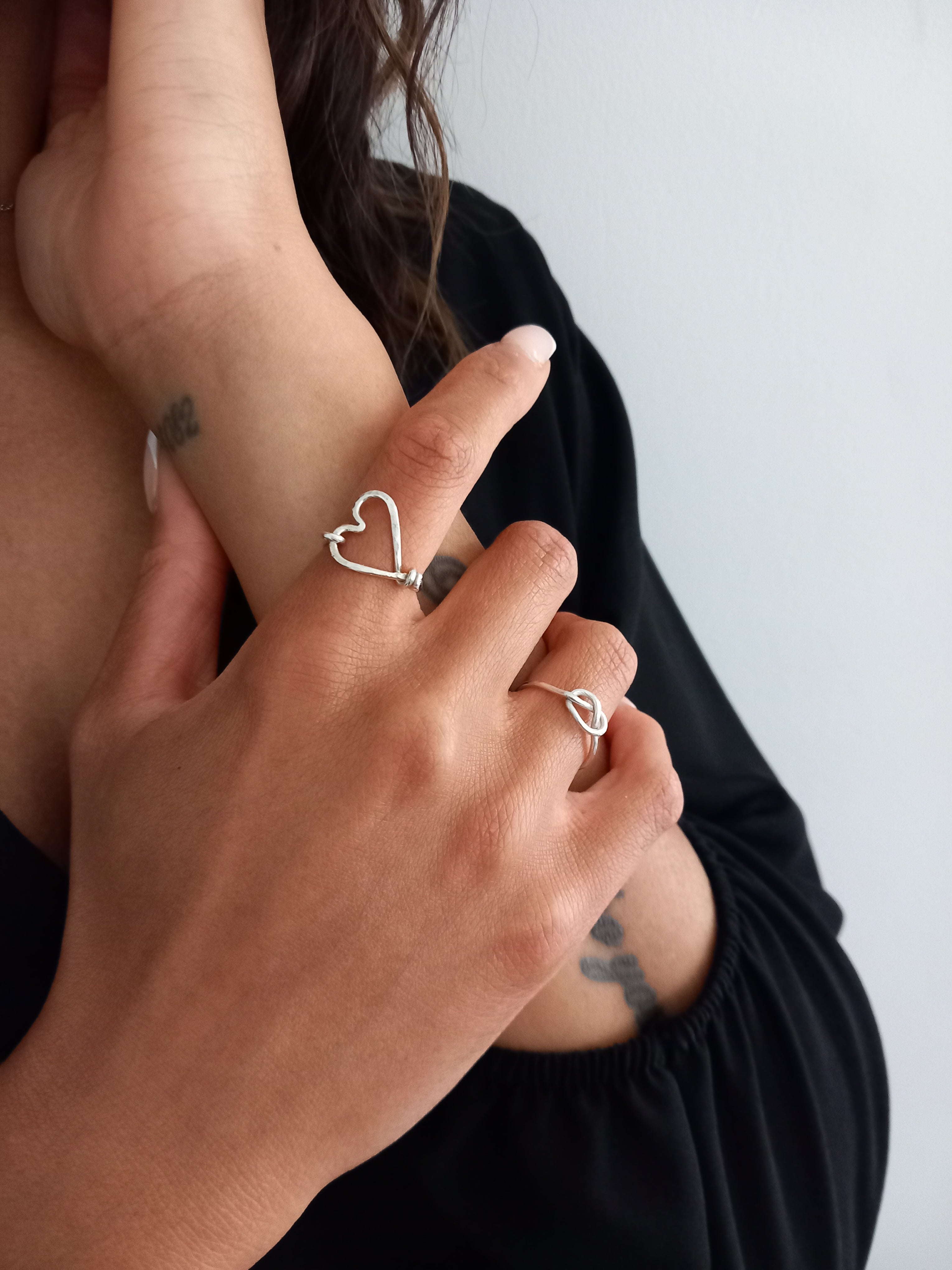 Sterling Silver Open Heart Ring