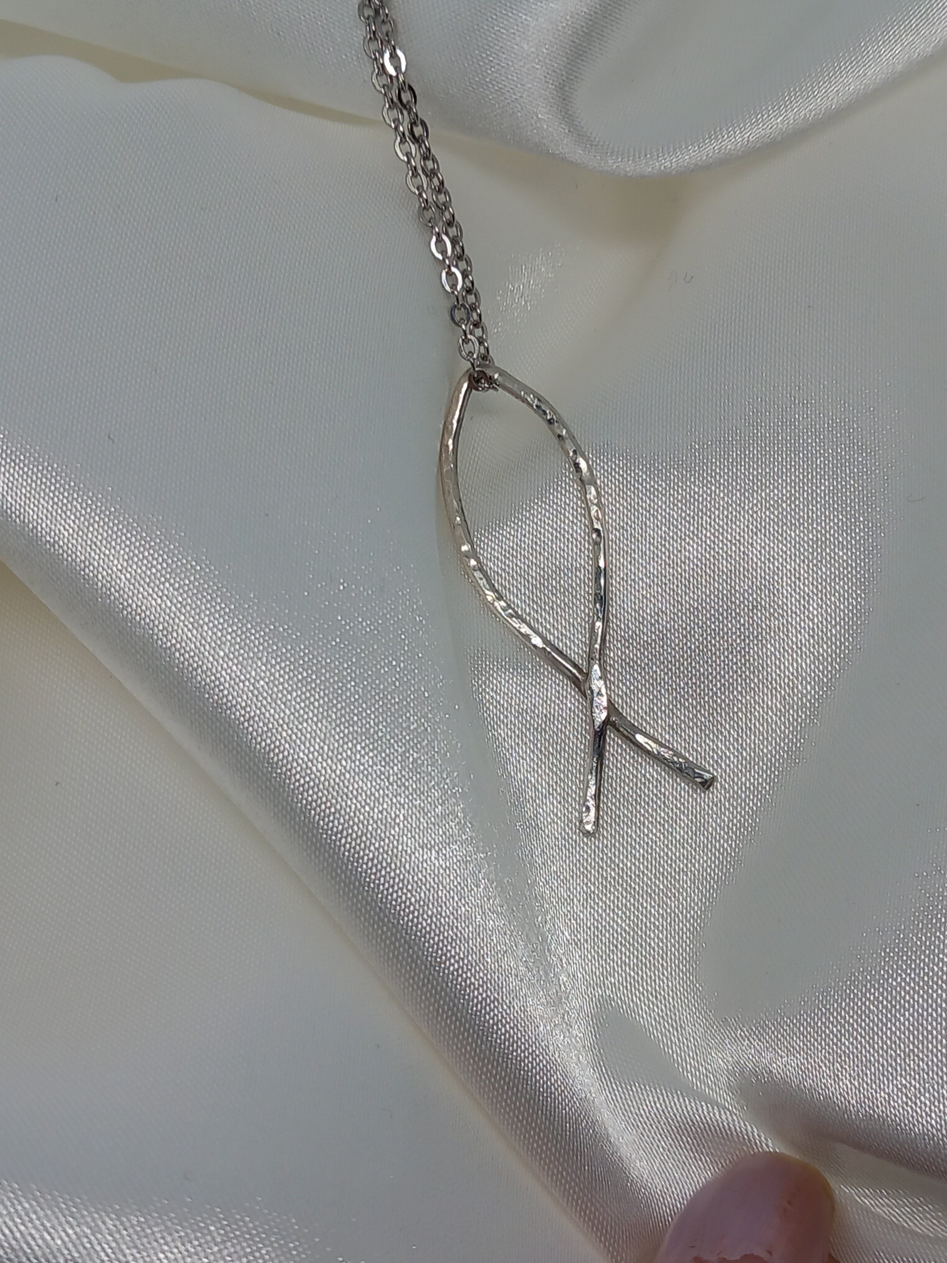 Handcrafted Silver Ichthys Necklace