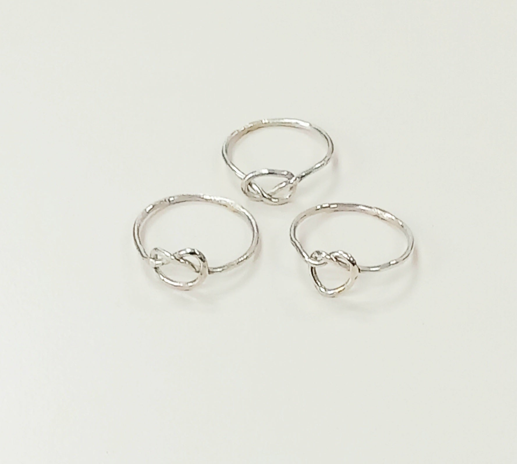 Silver Twist Heart Ring 